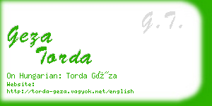 geza torda business card